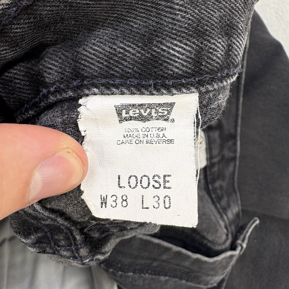 Vintage Levis Jeans Mens 36x30 Black Denim 545 90s Loose Tapered Made In USA - Picture 8 of 16